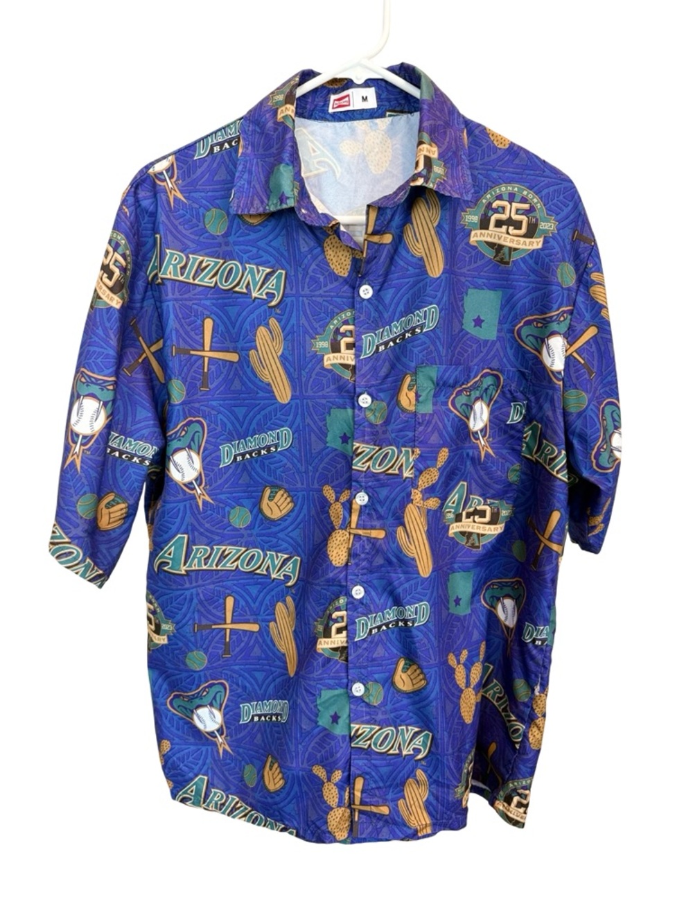 Arizona Diamondbacks 25th Anniversary Hawaiian Shirt Men’s Medium Budweiser MLB
